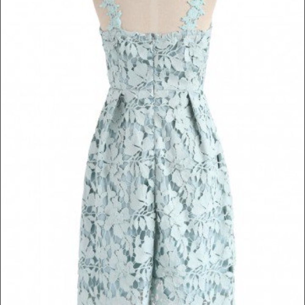 Chicwish Crochet Dress in Mint - Picture 2 of 2